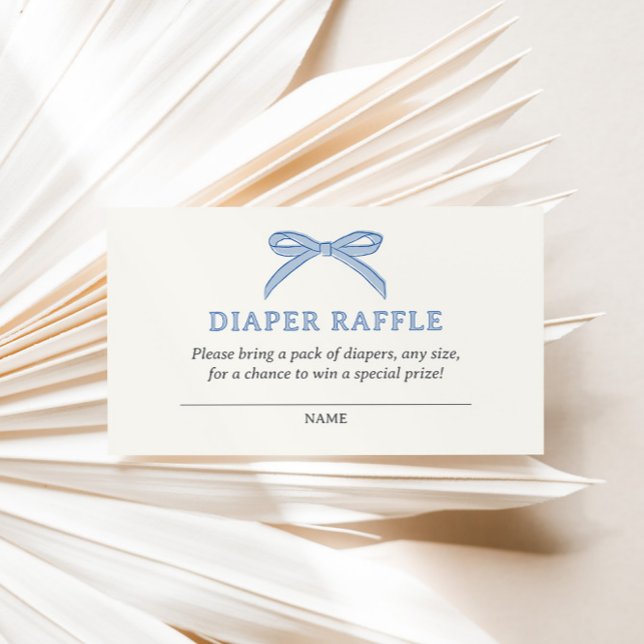 Bonjour Bébé Blue Paris Eiffel Diaper Raffle Enclosure Card (Creator Uploaded)