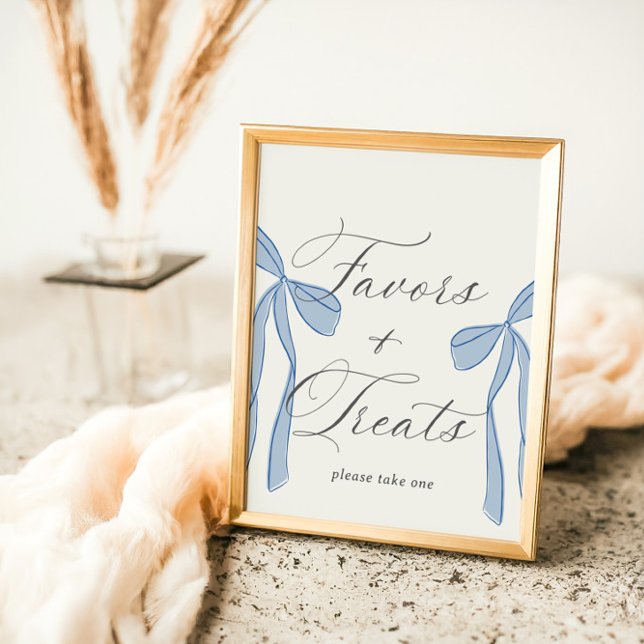 Bonjour Bébé Blue Paris Favors & Treats Sign (Creator Uploaded)