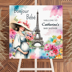 Bonjour Bebe Eiffel Tower Paris Shower Welcome Foam Board