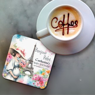 Bonjour Bebe Floral Eiffel Tower Paris Baby Shower