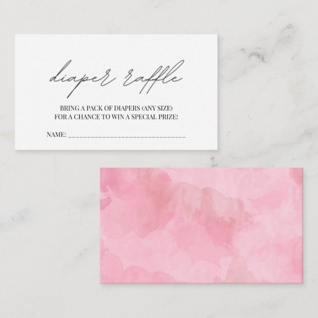 Bonjour Bebe French Baby Shower Diaper Raffle Encl Enclosure Card (Front/Back)