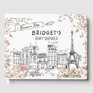 Bonjour Bebe French Gender Neutral Baby Shower Guest Book