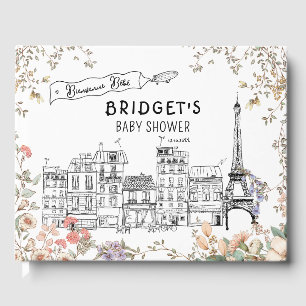 Bonjour Bebe French Gender Neutral Baby Shower Guest Book
