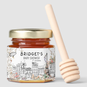 Bonjour Bebe French Gender Neutral Baby Thank You Honey Jar Favors