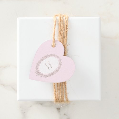 Bonjour Bebe French Patisserie Baby Shower Pink Favor Tags
