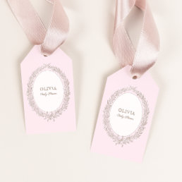 Bonjour Bebe French Patisserie Baby Shower Pink Gift Tags
