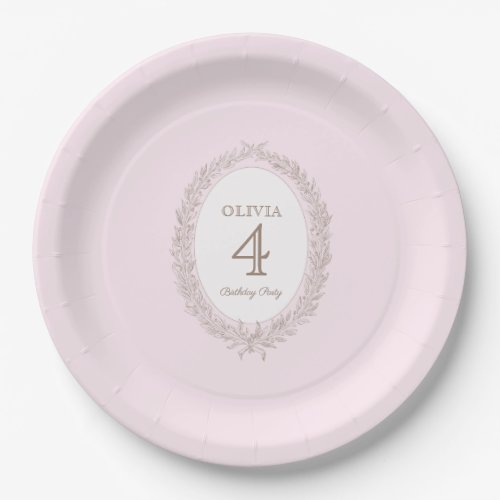 Bonjour Bebe French Patisserie Birthday Party Pink Paper Plates