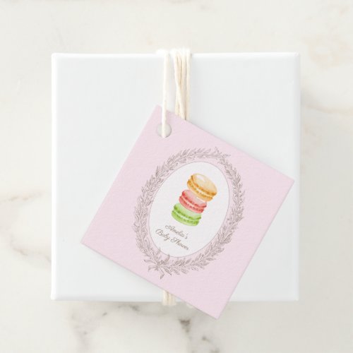 Bonjour Bebe French Patisserie Macaroons Favor Tags