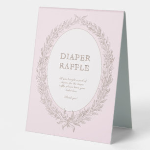 Bonjour Bebe French Patisserie Pink Diaper Raffle Table Tent