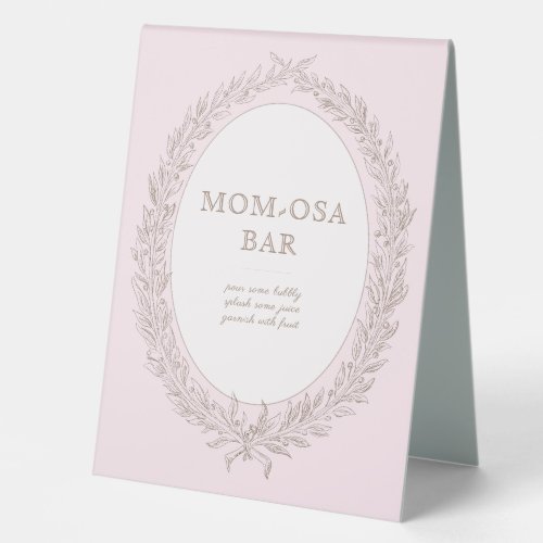 Bonjour Bebe French Patisserie Pink Mom_Osa Bar Table Tent Sign