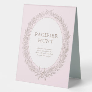 Bonjour Bebe French Patisserie Pink Pacifier Hunt Table Tent