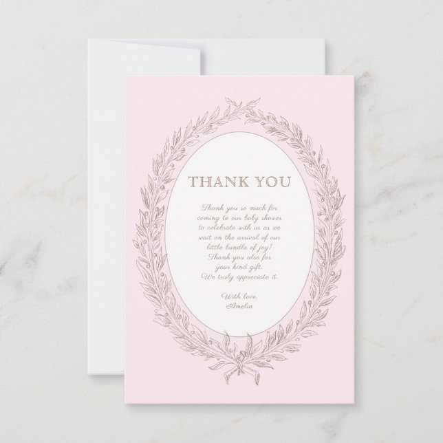 Bonjour Bebe French Patisserie  Thank You Card (Front)