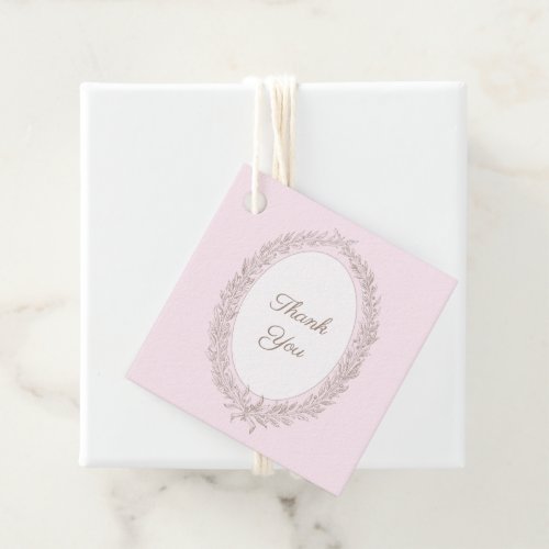 Bonjour Bebe French Patisserie Thank You Pink Favor Tags