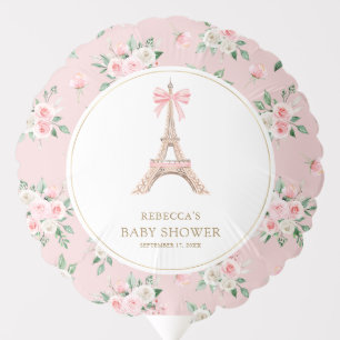 Bonjour Bebe French Pink Parisian Cafe Baby Shower Balloon