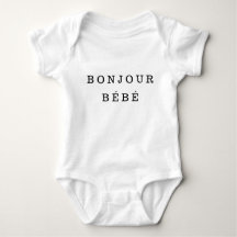 "Bonjour Bébé" Jersey Baby Bodysuit