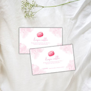 Bonjour Bébé Macaron Diaper Raffle Baby Shower Enclosure Card