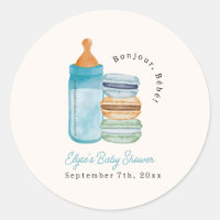 Bonjour Bébé Macarons & Milk Boy Baby Shower