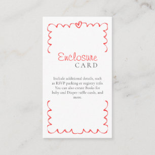 Bonjour Bébé Milk and Cookies Modern Baby Shower Enclosure Card