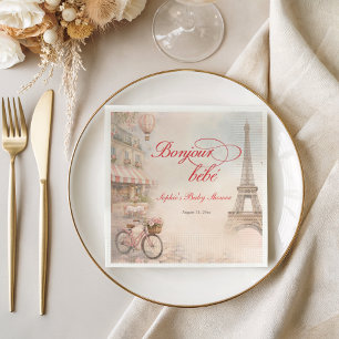 Bonjour Bébé Paris Baby Shower Napkins