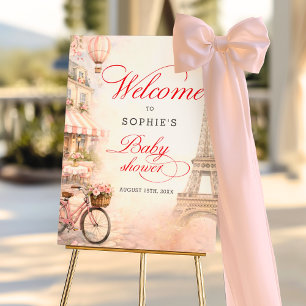 Bonjour Bébé Paris Baby Shower Welcome Sign