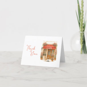 Bonjour Bebe Paris Cafe Baby Shower Letterpress Thank You Card