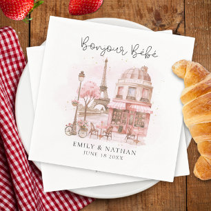 Bonjour Bébé Paris Café Baby Shower Napkins