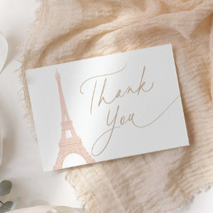 Bonjour Bebe Paris French Baby Shower Letterpress Thank You Card