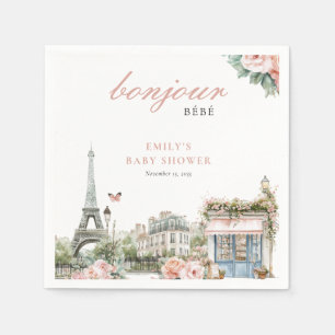 Bonjour Bébé Paris French Baby Shower Napkins