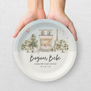 Bonjour Bebe Paris French Baby Shower  Paper Plates