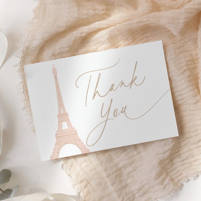 Bonjour Bebe Paris French Baby Shower Thank You Card (Creator Uploaded)