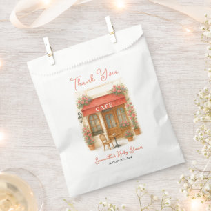 Bonjour Bebe Paris French Cafe Baby Shower Favor Bag