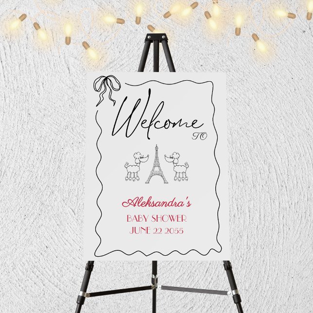 Bonjour Bebe Paris French Poodles Welcome Sign (Creator Uploaded)
