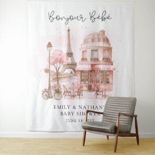 Bonjour Bebe Paris Patisserie Baby Shower Backdrop