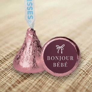 "Bonjour Bébé" Paris Theme Baby Shower Chocolates Hershey®'s Kisses®