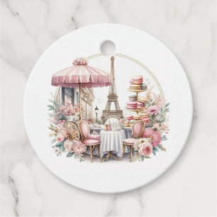 Bonjour Bébé Parisian Café Baby Shower Favor Tags