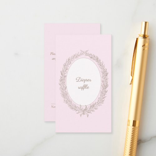 Bonjour Bebe Pink French Baroque  Enclosure Card