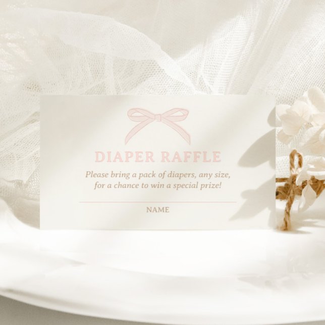 Bonjour Bébé Pink Paris Eiffel Diaper Raffle Enclosure Card (Creator Uploaded)