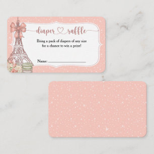 Bonjour Bebe Pink Parisian Diaper Raffle Card