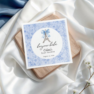 Bonjour Bebe Romantic Blue French Toile Napkins