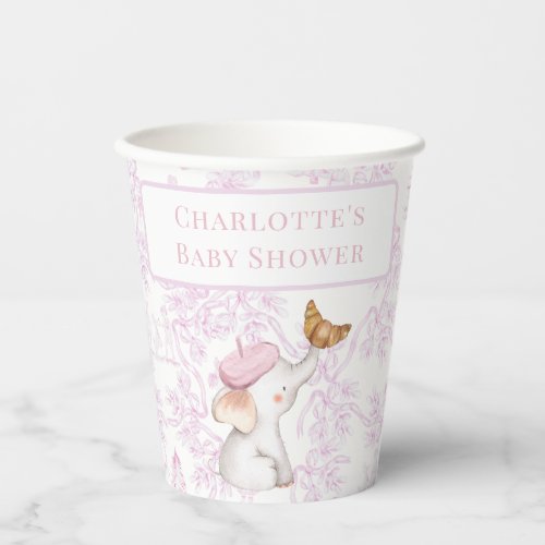 Bonjour Bebe Romantic French Girl Baby Shower  Paper Cups