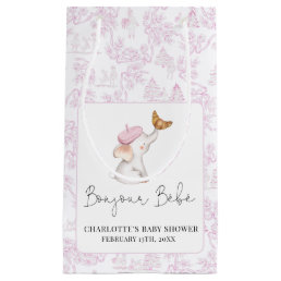 Bonjour Bebe Romantic French Girl Baby Shower  Small Gift Bag