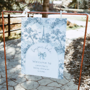 Bonjour bebe Toile de Jouy baby shower Welcome Foam Board