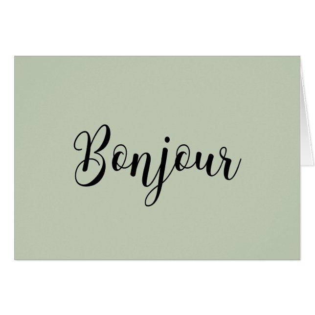 Bonjour-blackText Cards (Front Horizontal)