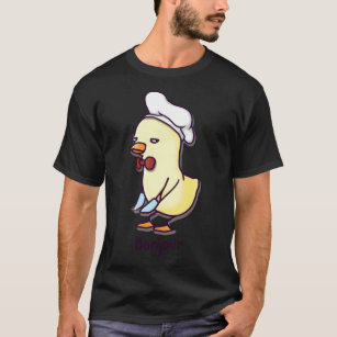 Bonjour Chef Goose - Kawaii Duck With a Knife   T-Shirt