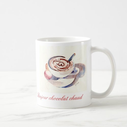 Bonjour chocolat chaud coffee mug