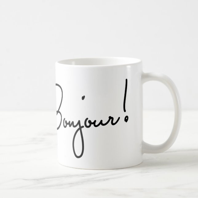 Bonjour Coffee Mug (Right)