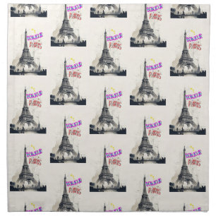 Bonjour Colorful Paris Cloth Napkin
