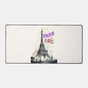 Bonjour Colorful Paris Desk Mat
