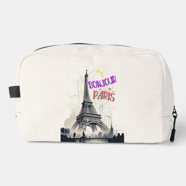 Bonjour Colorful Paris Dopp Kit (Front)