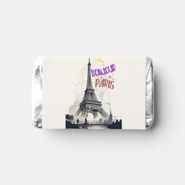Bonjour Colorful Paris Hershey's Miniatures (Back)